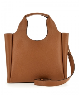 H-BAG SHOPPING PICCOLA H EMBOS COGNAC SCURO