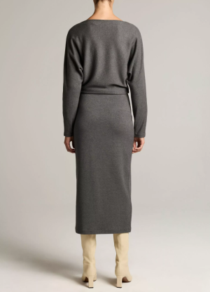 COZY OFF SHOULDER MIDI DRESS 086DHG