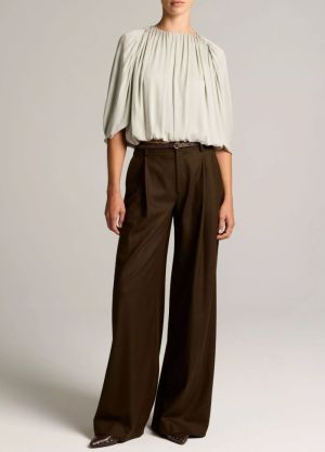GATHERED CAPE BUBBLE BLOUSE 433STS