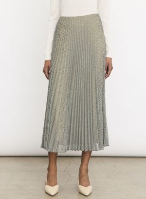 SHEER HOUNDSTOOTH PLEATED PULL 459BLS