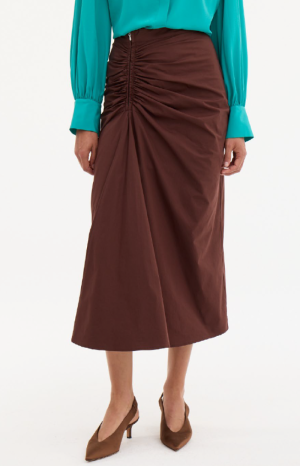 RUCHED DRAPE ZIP SKIRT 248TBC